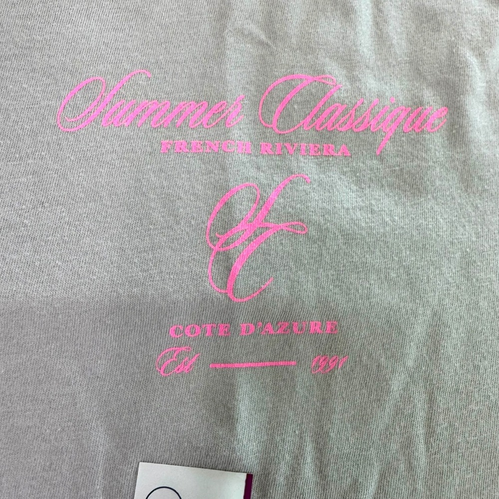 NWT‎ Shirt Women's XXL Summer French Riviera Pink Script Universal Thread - Picture 3 of 7